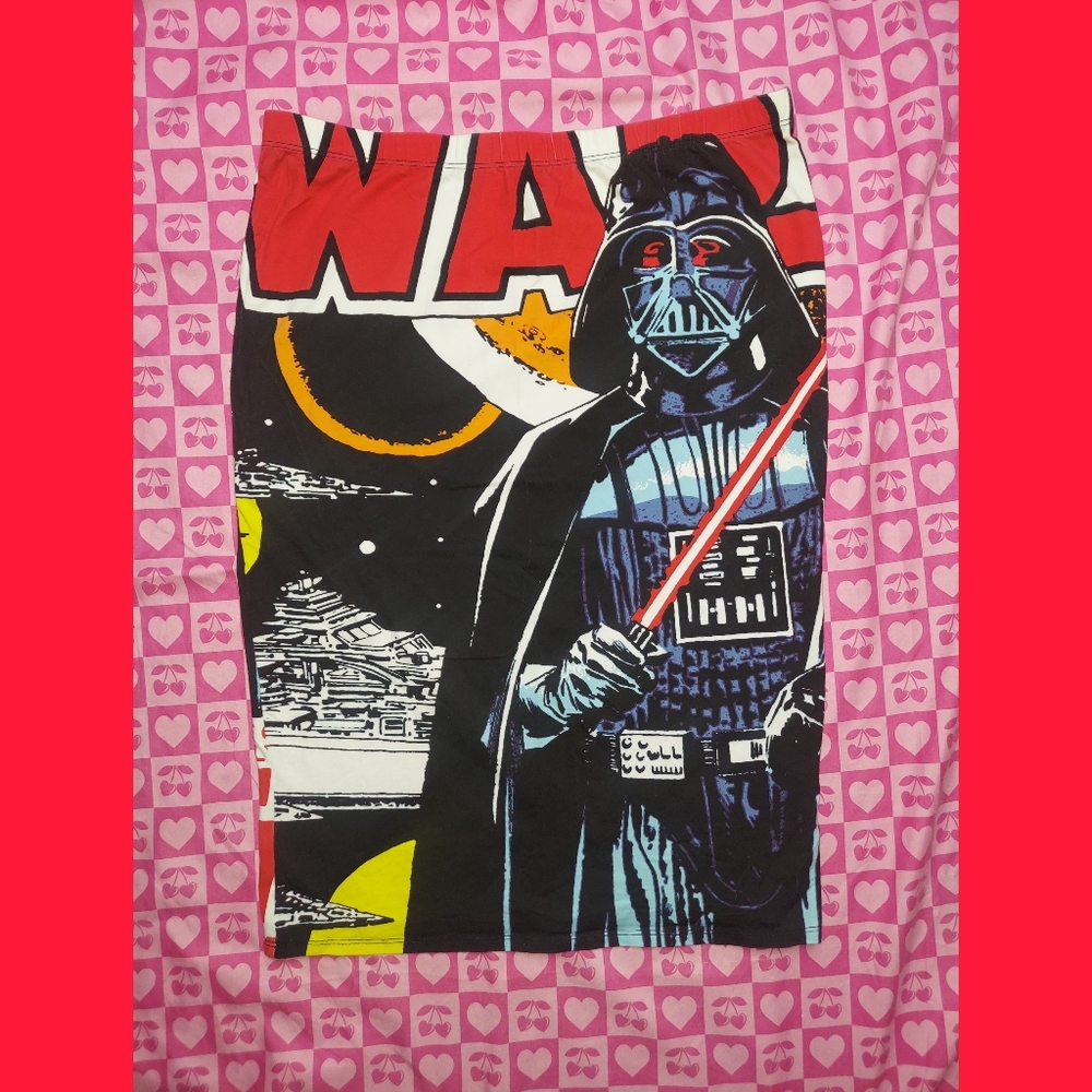 Star Wars  pencil skirt featuring a graphic print of Darth Vader Disney